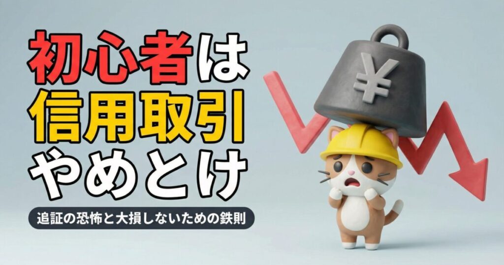 初心者は信用取引やめとけ！株で大損しないための鉄則