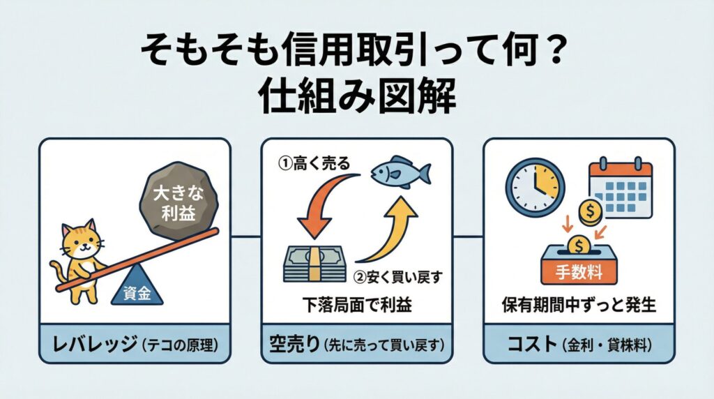 そもそも信用取引って何? 猫でもわかる仕組み図解