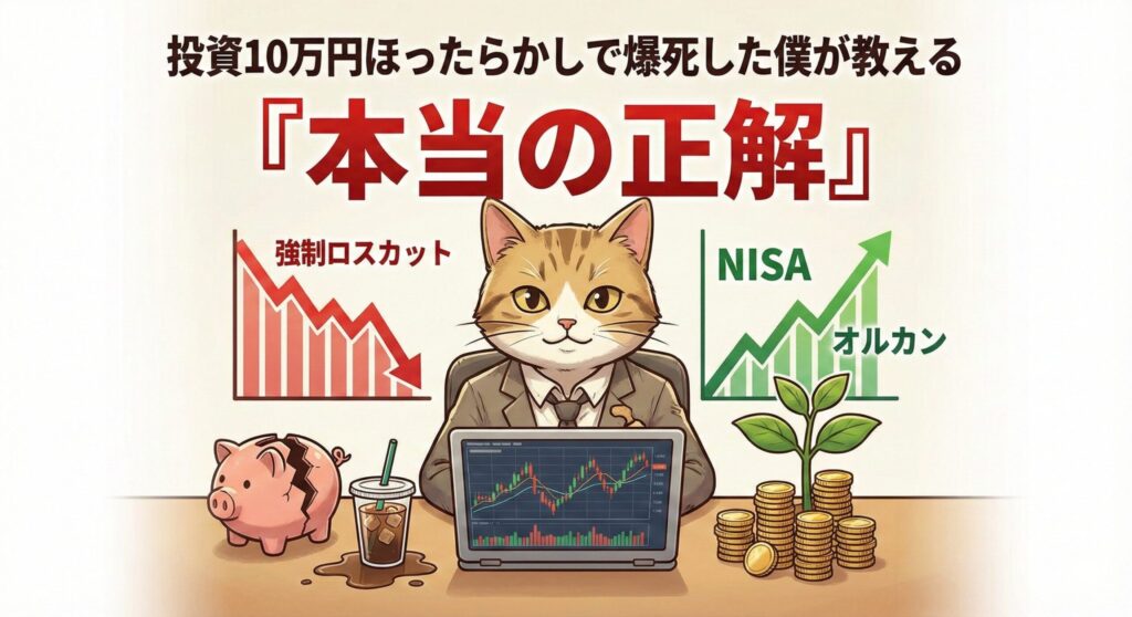 10万円で始める「完全ほったらかし投資」！ズボラ猫が寝てる間に増えた？
