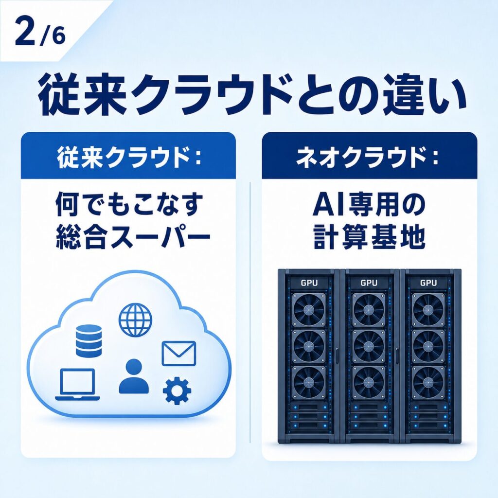 ネオクラウドとは?AIが生んだ「次世代クラウド」で注目すべき投資テーマを徹底解説